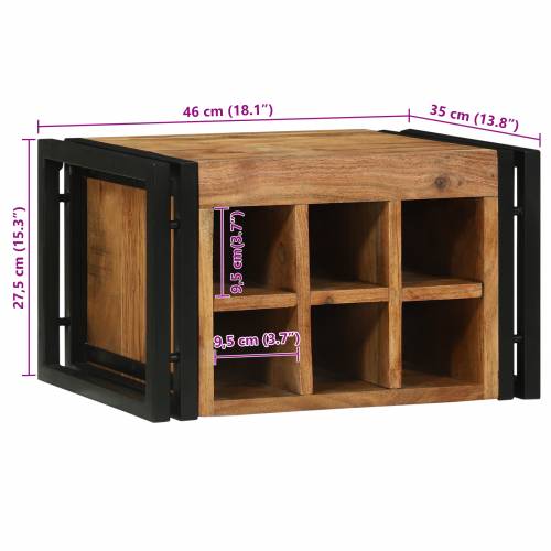 Stalak za vino 46x35x27.5 cm od masivnog bagremovog drveta Cijena