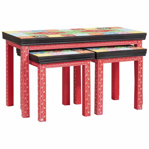 Nesting Tables 3 komad čvrstog drva manga Cijena