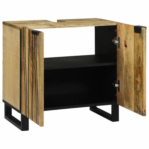 Kabinet za sudoperu 62 x 33 x 58 cm od čvrstog manga i obradnog drveta Cijena