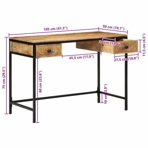 Stol 105x50x75 cm Čvrsto drvo Manga Cijena