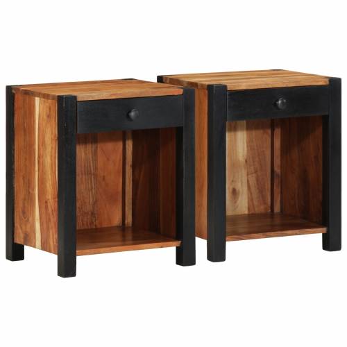 noćni ormarići 2 komada 40x35x50 cm masivno drvo bagrem Cijena