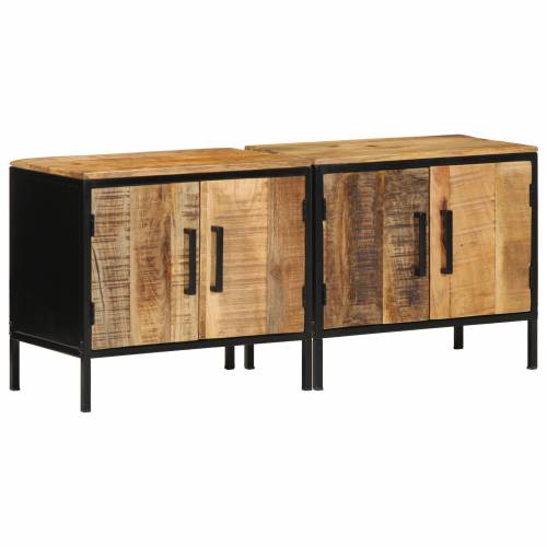 noćni ormarići 2 kom 50x30x45 cm čvrsto drvo grubo mango Cijena
