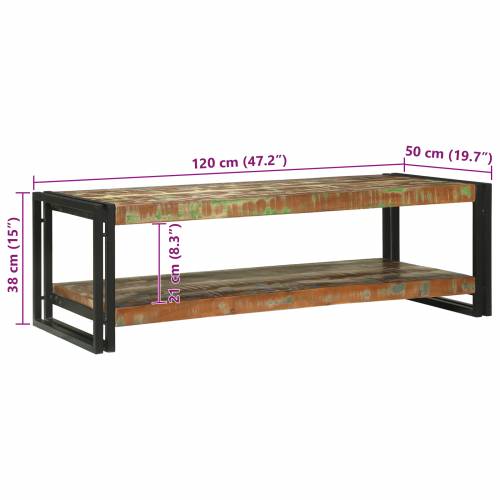 Stolić za kavu Višebojni 120x50x38 cm od čvrstog drva Cijena