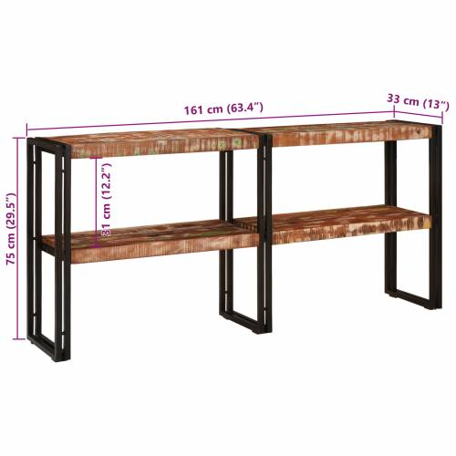 Konzolni stol 160x33x75 cm Čvrsto obnovljeno drvo Cijena