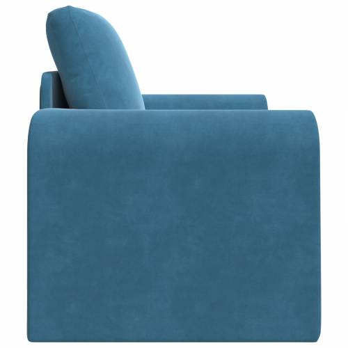 Sofa Krevet na Podu 2-u-1 Plava 98x71x83 cm Baršunasti Cijena
