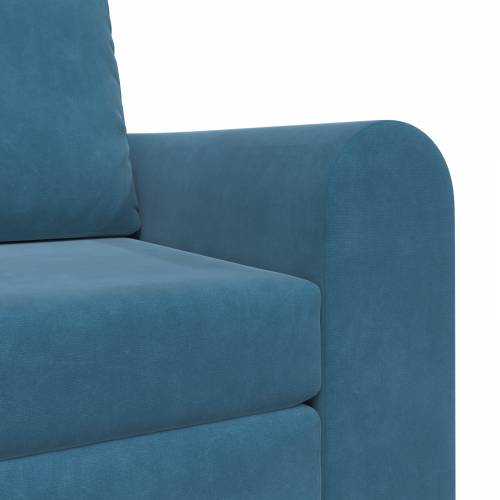 Sofa Krevet na Podu 2-u-1 Plava 98x71x83 cm Baršunasti Cijena