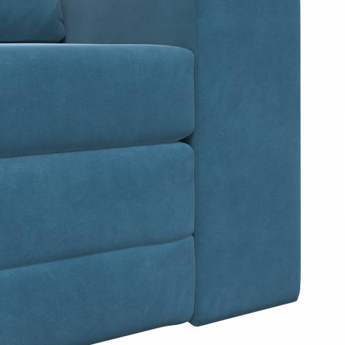 Sofa Krevet na Podu 2-u-1 Plava 98x71x83 cm Baršunasti Cijena