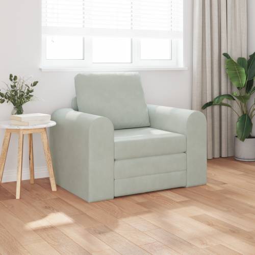 podna sofa krevet 2-u-1 svjetlosiva 98x71x83 cm baršun Cijena