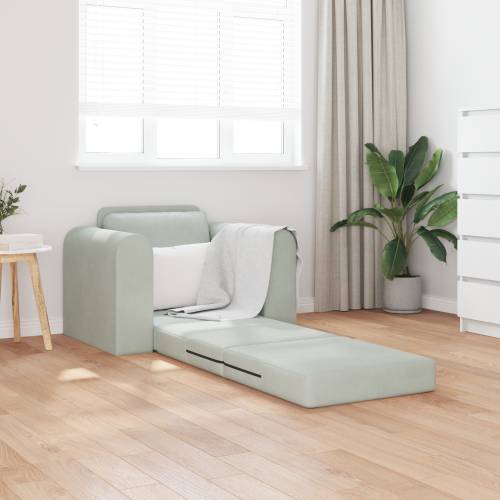 podna sofa krevet 2-u-1 svjetlosiva 98x71x83 cm baršun Cijena