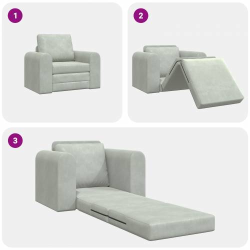 podna sofa krevet 2-u-1 svjetlosiva 98x71x83 cm baršun Cijena