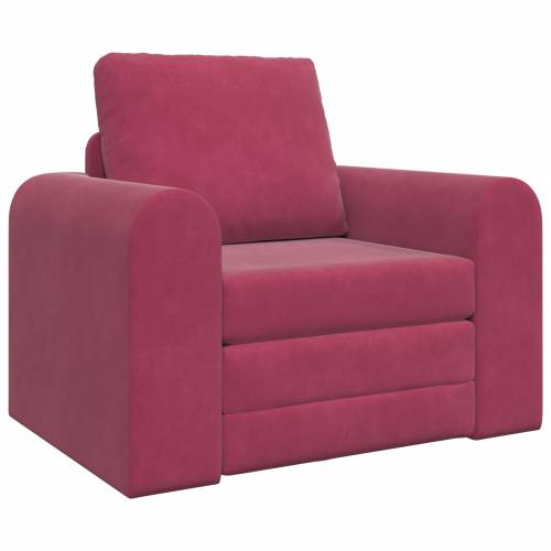 sofa krevet 2 u 1 vino crvena 98x71x83 cm pliš Cijena