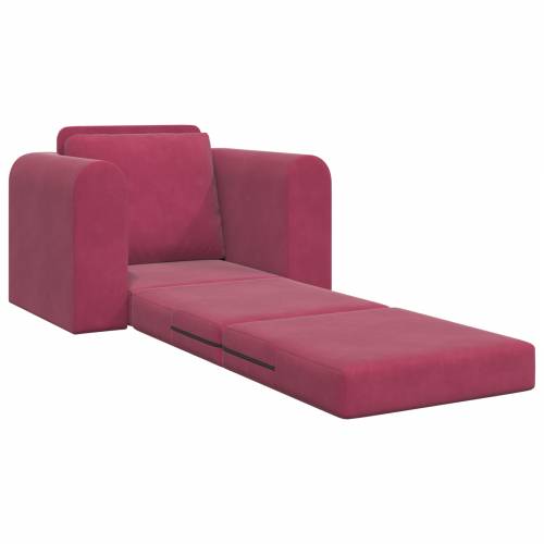 sofa krevet 2 u 1 vino crvena 98x71x83 cm pliš Cijena