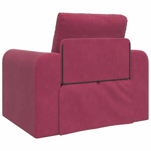 sofa krevet 2 u 1 vino crvena 98x71x83 cm pliš Cijena