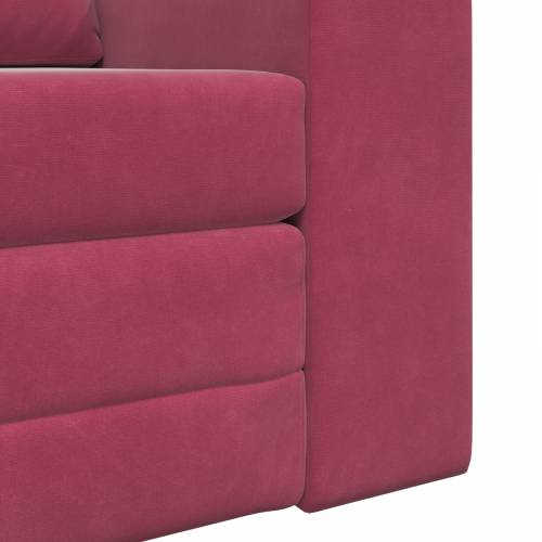 sofa krevet 2 u 1 vino crvena 98x71x83 cm pliš Cijena