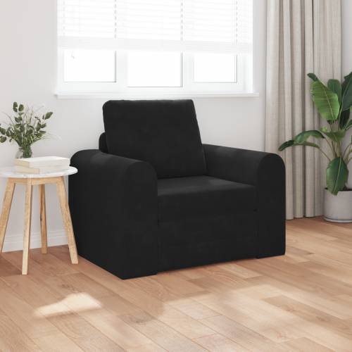 2-u-1 crna krevet-sofa na podu 98x71x83 cm Cijena