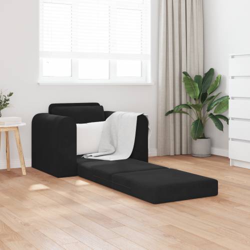 2-u-1 crna krevet-sofa na podu 98x71x83 cm Cijena