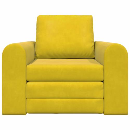 Floor Sofa Bed 2-u-1 Žuti 98x71x83 cm Baršun Cijena