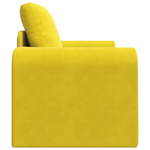 Floor Sofa Bed 2-u-1 Žuti 98x71x83 cm Baršun Cijena