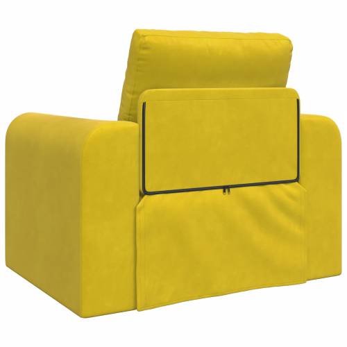 Floor Sofa Bed 2-u-1 Žuti 98x71x83 cm Baršun Cijena