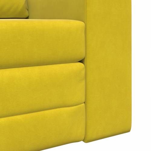 Floor Sofa Bed 2-u-1 Žuti 98x71x83 cm Baršun Cijena