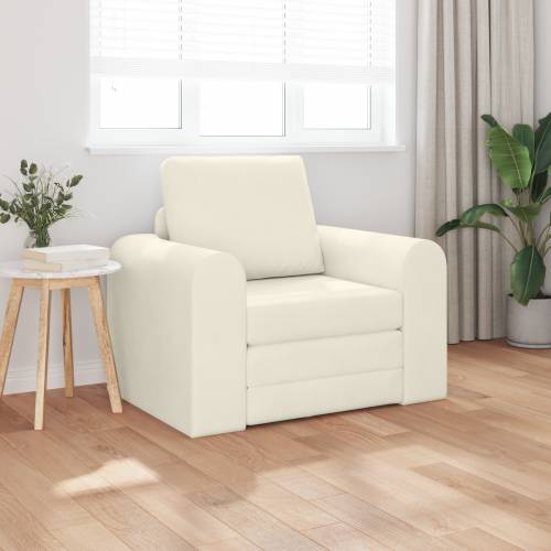 podna sofa krevet 2-u-1 krem 98x71x83 cm baršun Cijena