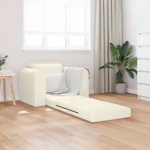 podna sofa krevet 2-u-1 krem 98x71x83 cm baršun Cijena