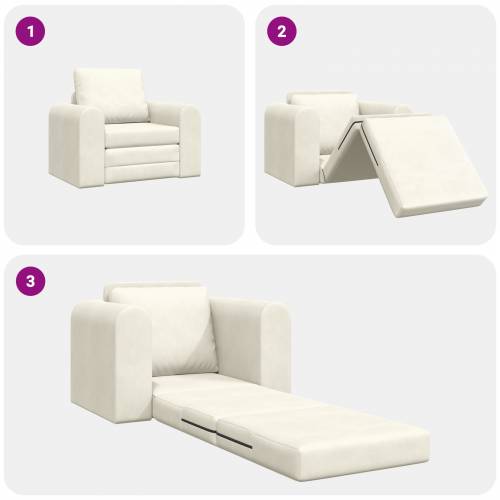 podna sofa krevet 2-u-1 krem 98x71x83 cm baršun Cijena