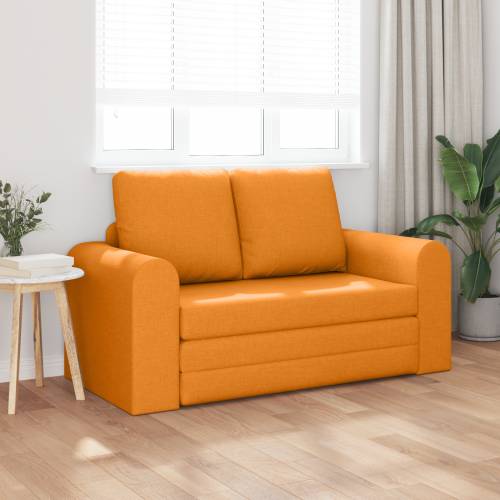 Sofa na podu krevet 2-u-1 Tamnožuta 148x71x83 cm Tkanina Cijena