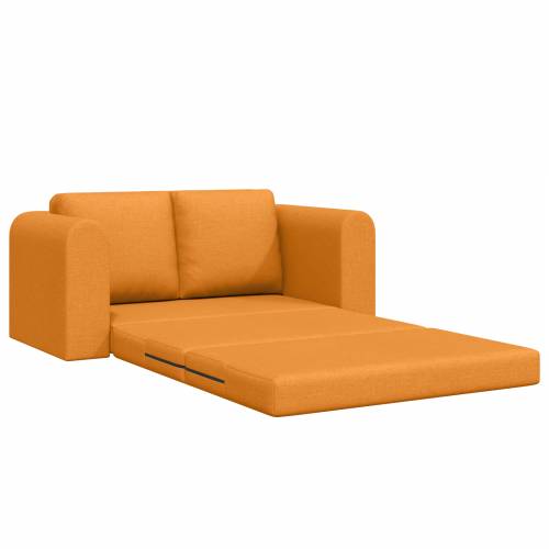 Sofa na podu krevet 2-u-1 Tamnožuta 148x71x83 cm Tkanina Cijena