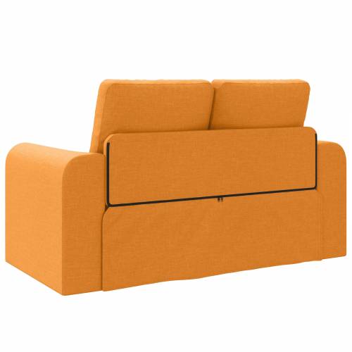 Sofa na podu krevet 2-u-1 Tamnožuta 148x71x83 cm Tkanina Cijena