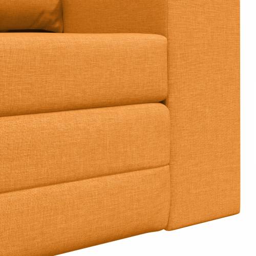 Sofa na podu krevet 2-u-1 Tamnožuta 148x71x83 cm Tkanina Cijena