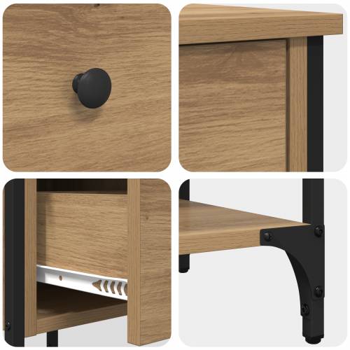 Noćni ormar Artisan Oak 34x36x70 cm konstruirano drvo Cijena