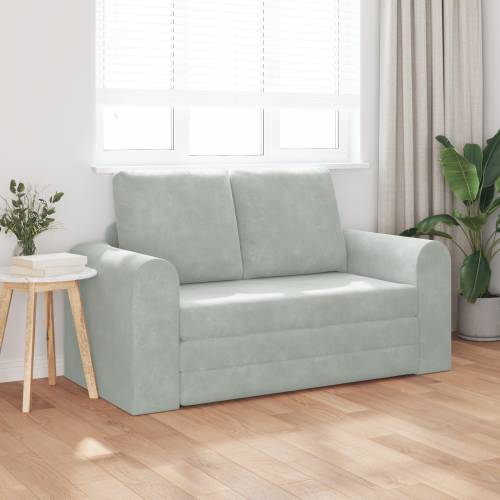 kauč na kat 2-u-1 svjetlosivi 148x71x83 cm baršun Cijena