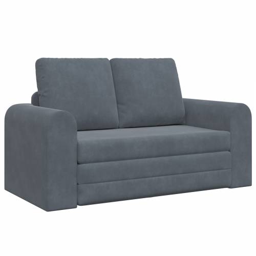 Sofa na podu 2-u-1 Tamnosiva 148x71x83 cm Velur Cijena