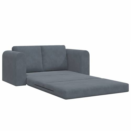 Sofa na podu 2-u-1 Tamnosiva 148x71x83 cm Velur Cijena