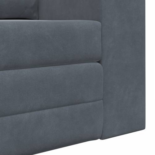 Sofa na podu 2-u-1 Tamnosiva 148x71x83 cm Velur Cijena