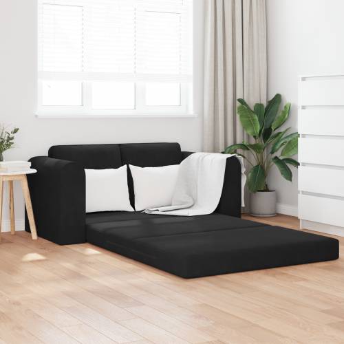 sofa na podu krevet 2-u-1 Crna 148x71x83 cm Velur Cijena