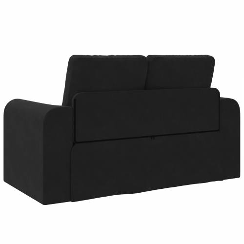 sofa na podu krevet 2-u-1 Crna 148x71x83 cm Velur Cijena