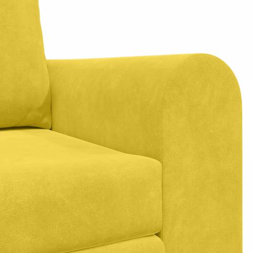Podni kauč na razvlačenje 2-u-1 Žuti 148x71x83 cm Velvet Cijena