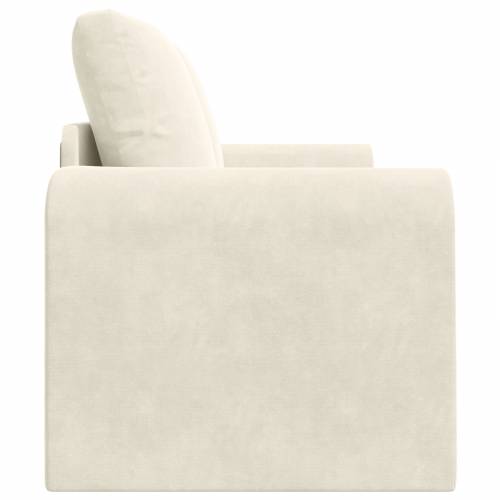 Floor Sofa Bed 2-u-1 Krem 148x71x83 cm Velvet Cijena