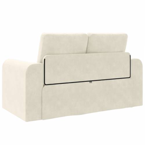 Floor Sofa Bed 2-u-1 Krem 148x71x83 cm Velvet Cijena