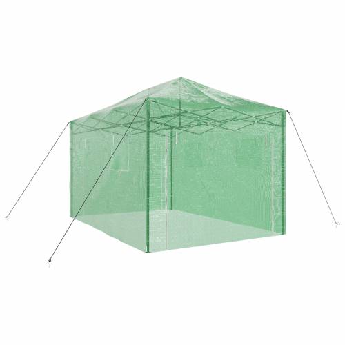Staklenik s krovom Zelena 290 x 430 x 315 cm Čelik Cijena