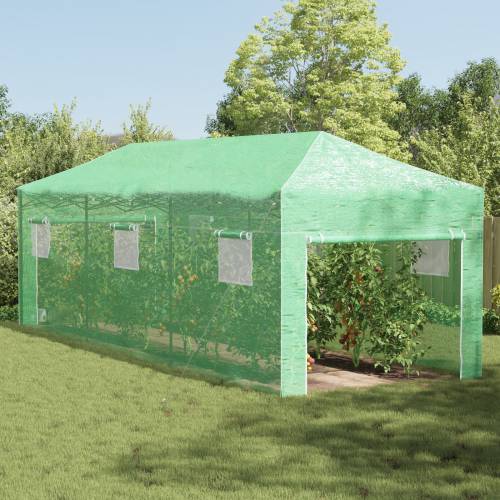 zeleni staklenik s sklopivim okvirom – 870 x 290 x 315 cm Cijena