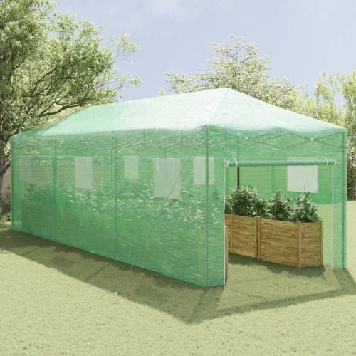 Staklenik s krovom Zelena 290 x 870 x 315 cm Čelik Cijena