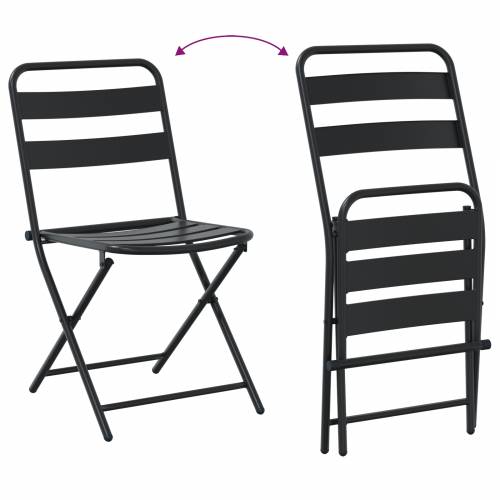3-dijelni sklopivi bistro set od antracitnog čelika Cijena