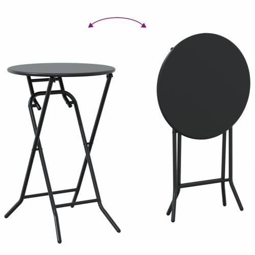 3-dijelni sklopivi bistro set od antracitnog čelika Cijena