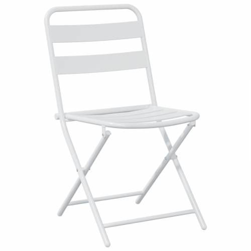 3-dijelni sklopivi bistro set bijeli čelik Cijena
