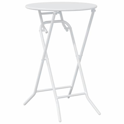3-dijelni sklopivi bistro set bijeli čelik Cijena
