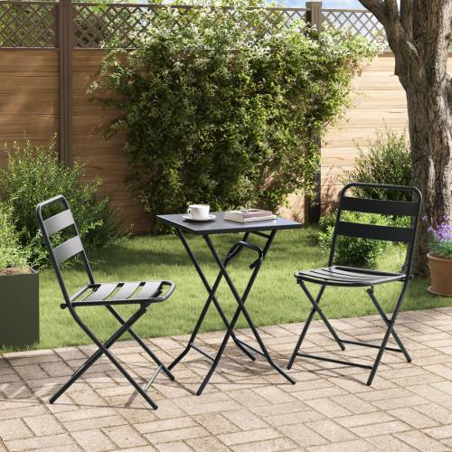 3-dijelni sklopa bistro set antracitni čelik Cijena