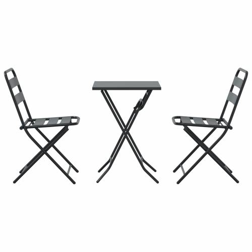 3-dijelni sklopa bistro set antracitni čelik Cijena